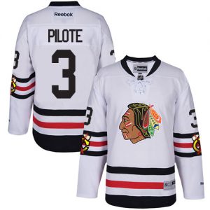 Dětské NHL Chicago Blackhawks dresy 3 Pierre Pilote Authentic Bílý Reebok 2017 Winter Classic