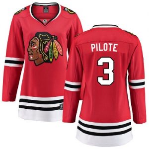 Dámské NHL Chicago Blackhawks dresy 3 Pierre Pilote Breakaway Červené Fanatics Branded Domácí
