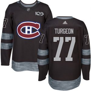 Pánské NHL Montreal Canadiens dresy Pierre Turgeon 77 Authentic Černá Adidas 1917 2017 100th Anniversary