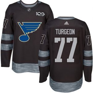 Pánské NHL St. Louis Blues dresy Pierre Turgeon 77 Authentic Černá Adidas 1917 2017 100th Anniversary