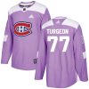 Pánské NHL Montreal Canadiens dresy Pierre Turgeon 77 Authentic Nachový Adidas Fights Cancer Practice