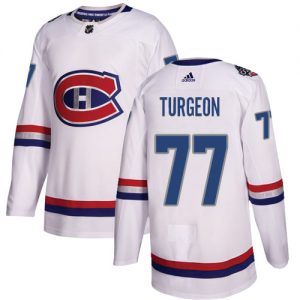 Pánské NHL Montreal Canadiens dresy Pierre Turgeon 77 Authentic Bílý Adidas 2017 100 Classic