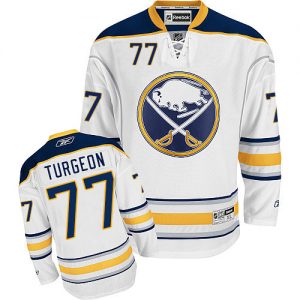 Pánské NHL Buffalo Sabres dresy Pierre Turgeon 77 Authentic Bílý Reebok Venkovní hokejové dresy