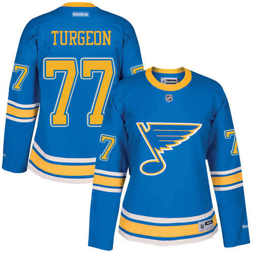 Dámské NHL St. Louis Blues dresy Pierre Turgeon 77 Authentic modrá Reebok 2017 Winter Classic