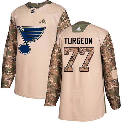 Dětské NHL St. Louis Blues dresy Pierre Turgeon 77 Authentic Camo Adidas Veterans Day Practice