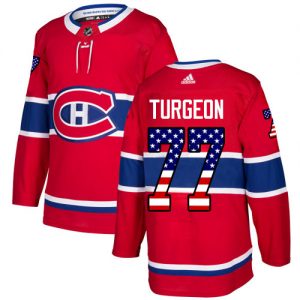 Dětské NHL Montreal Canadiens dresy Pierre Turgeon 77 Authentic Červené Adidas USA Flag Fashion