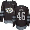 Pánské NHL Nashville Predators dresy 46 Pontus Aberg Authentic Černá Adidas 1917 2017 100th Anniversary