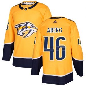 Pánské NHL Nashville Predators dresy 46 Pontus Aberg Authentic Zlato Adidas Domácí