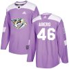 Pánské NHL Nashville Predators dresy 46 Pontus Aberg Authentic Nachový Adidas Fights Cancer Practice