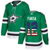 Dětské NHL Dallas Stars dresy 12 Radek Faksa Authentic Zelená Adidas USA Flag Fashion