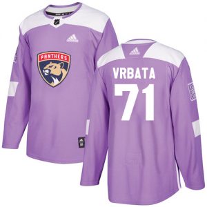 Dětské NHL Florida Panthers dresy 71 Radim Vrbata Authentic Nachový Adidas Fights Cancer Practice