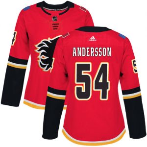 Dámské NHL Calgary Flames dresy 54 Rasmus Andersson Authentic Červené Adidas Domácí