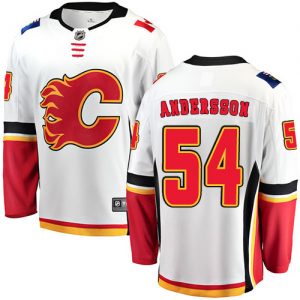 Pánské NHL Calgary Flames dresy 54 Rasmus Andersson Breakaway Bílý Fanatics Branded Venkovní