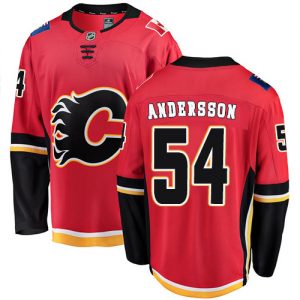Dětské NHL Calgary Flames dresy 54 Rasmus Andersson Breakaway Červené Fanatics Branded Domácí