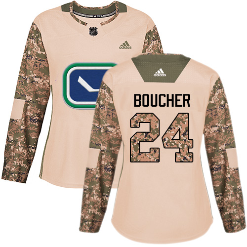 Dámské NHL Vancouver Canucks dresy 24 Reid Boucher Authentic Camo Adidas Veterans Day Practice