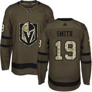 Pánské NHL Vegas Golden Knights dresy 19 Reilly Smith Authentic Zelená Adidas Salute to Service