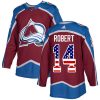 Dětské NHL Colorado Avalanche dresy 14 Rene Robert Authentic Burgundy Červené Adidas USA Flag Fashion