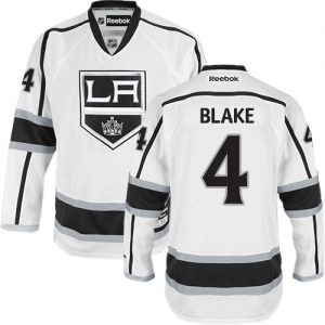 Dámské NHL Los Angeles Kings dresy 4 Rob Blake Authentic Bílý Reebok Venkovní hokejové dresy