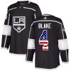 Dětské NHL Los Angeles Kings dresy 4 Rob Blake Authentic Černá Adidas USA Flag Fashion