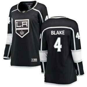 Dámské NHL Los Angeles Kings dresy 4 Rob Blake Breakaway Černá Fanatics Branded Domácí