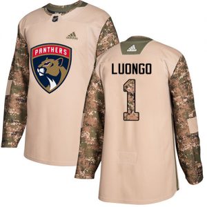 Pánské NHL Florida Panthers dresy 1 Roberto Luongo Authentic Camo Adidas Veterans Day Practice