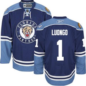 Pánské NHL Florida Panthers dresy 1 Roberto Luongo Authentic Námořnická modrá Reebok Alternativní hokejové dresy