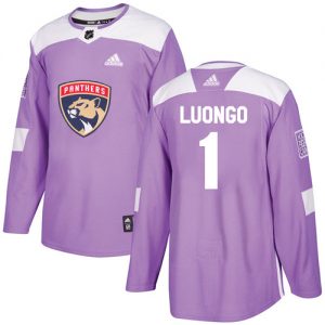 Pánské NHL Florida Panthers dresy 1 Roberto Luongo Authentic Nachový Adidas Fights Cancer Practice