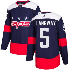 Pánské NHL Washington Capitals dresy 5 Rod Langway Authentic Námořnická modrá Adidas 2018 Stadium Series