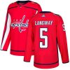 Pánské NHL Washington Capitals dresy 5 Rod Langway Authentic Červené Adidas Domácí