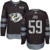 Pánské NHL Nashville Predators dresy 59 Roman Josi Authentic Černá Adidas 1917 2017 100th Anniversary