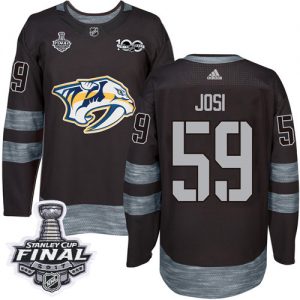 Pánské NHL Nashville Predators dresy 59 Roman Josi Authentic Černá Adidas 2017 Stanley Cup Final 1917 2017 100th Anniversary