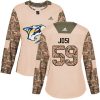 Dámské NHL Nashville Predators dresy 59 Roman Josi Authentic Camo Adidas Veterans Day Practice