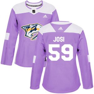 Dámské NHL Nashville Predators dresy 59 Roman Josi Authentic Nachový Adidas Fights Cancer Practice