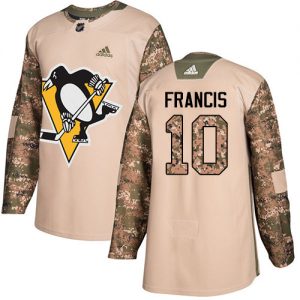 Pánské NHL Pittsburgh Penguins dresy 10 Ron Francis Authentic Camo Adidas Veterans Day Practice