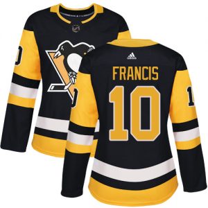 Dámské NHL Pittsburgh Penguins dresy 10 Ron Francis Authentic Černá Adidas Domácí