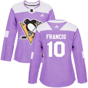 Dámské NHL Pittsburgh Penguins dresy 10 Ron Francis Authentic Nachový Adidas Fights Cancer Practice