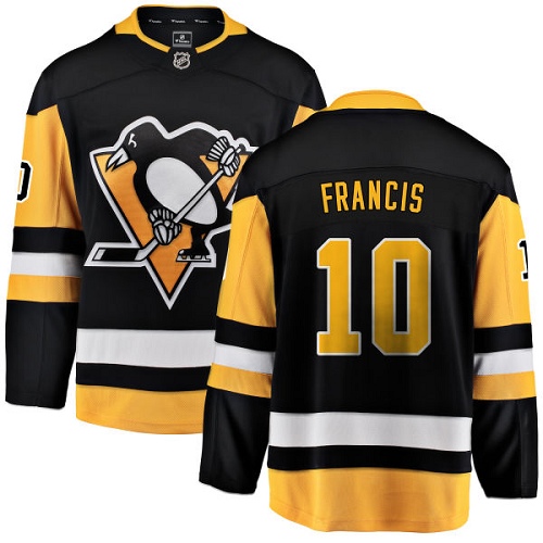 Dětské NHL Pittsburgh Penguins dresy 10 Ron Francis Breakaway Černá Fanatics Branded Domácí