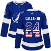 Dámské NHL Tampa Bay Lightning dresy 24 Ryan Callahan Authentic modrá Adidas USA Flag Fashion