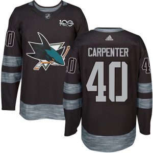 Pánské NHL San Jose Sharks dresy 40 Ryan Carpenter Authentic Černá Adidas 1917 2017 100th Anniversary