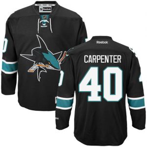 Pánské NHL San Jose Sharks dresy 40 Ryan Carpenter Authentic Černá Reebok Alternativní hokejové dresy