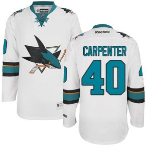 Pánské NHL San Jose Sharks dresy 40 Ryan Carpenter Authentic Bílý Reebok Venkovní hokejové dresy