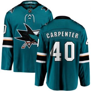 Pánské NHL San Jose Sharks dresy 40 Ryan Carpenter Breakaway Teal Zelená Fanatics Branded Domácí