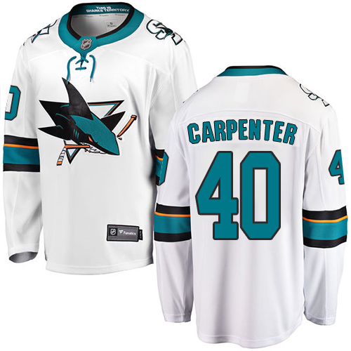 Pánské NHL San Jose Sharks dresy 40 Ryan Carpenter Breakaway Bílý Fanatics Branded Venkovní