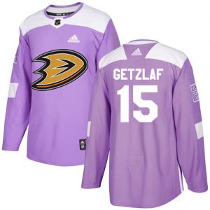 Dětské NHL Anaheim Ducks dresy 15 Ryan Getzlaf Authentic Nachový Adidas Fights Cancer Practice