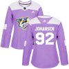 Dámské NHL Nashville Predators dresy 92 Ryan Johansen Authentic Nachový Adidas Fights Cancer Practice