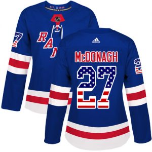 Dámské NHL New York Rangers dresy 27 Ryan McDonagh Authentic královská modrá Adidas USA Flag Fashion