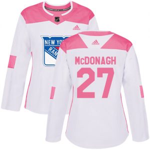Dámské NHL New York Rangers dresy 27 Ryan McDonagh Authentic Bílý Růžový Adidas Fashion