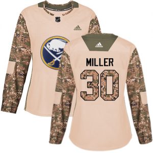 Dámské NHL Buffalo Sabres dresy 30 Ryan Miller Authentic Camo Adidas Veterans Day Practice