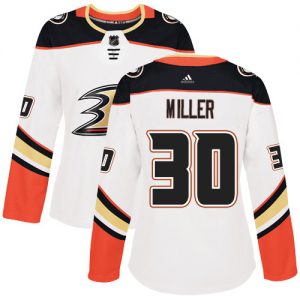Dámské NHL Anaheim Ducks dresy 30 Ryan Miller Authentic Bílý Adidas Venkovní