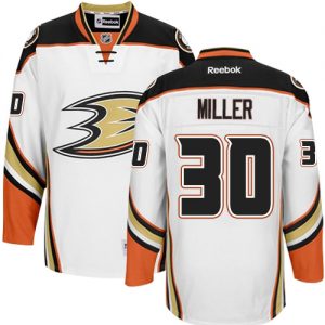 Dámské NHL Anaheim Ducks dresy 30 Ryan Miller Authentic Bílý Reebok Venkovní hokejové dresy